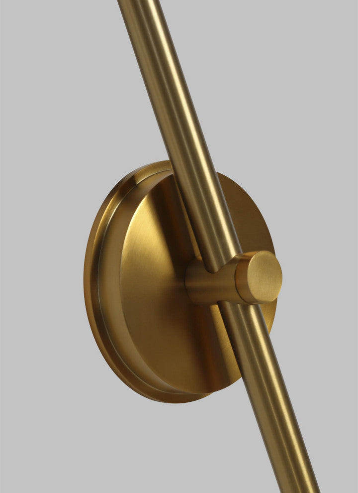 Kelly by Kelly Wearstler 1-Light Nodes Large Pivot Sconce, Burnished Brass