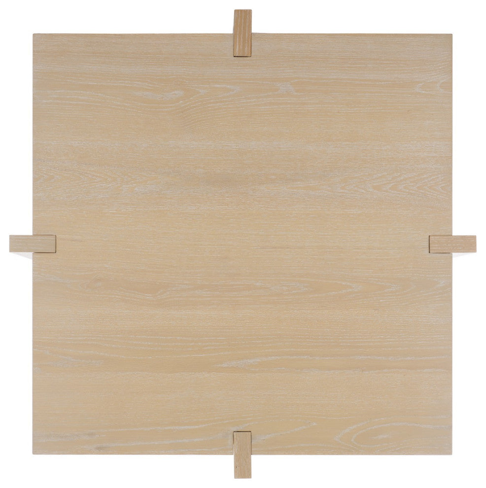 Safavieh Couture Quigley Square Coffee Table, Natural Cerused Oak