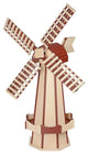 Poly Windmill, Ivory, Cherry Red Working Garden Weather Vane, Amish Made, 41"