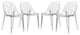 LeisureMod Modern Cornelia Dining Chair, Set of 4