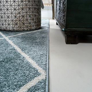 Cole Minimalist Diamond Trellis Light Blue/White 5'x8' Area Rug