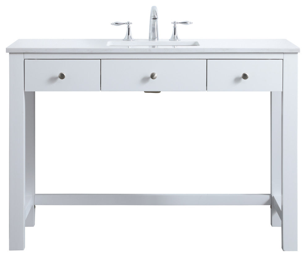 48" ADA Compliant Bathroom Vanity, White