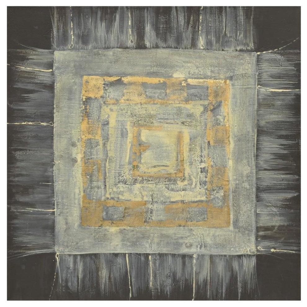 "Gold Tapestry I" Digital Paper Print by Albena Hristova, 32"x32"