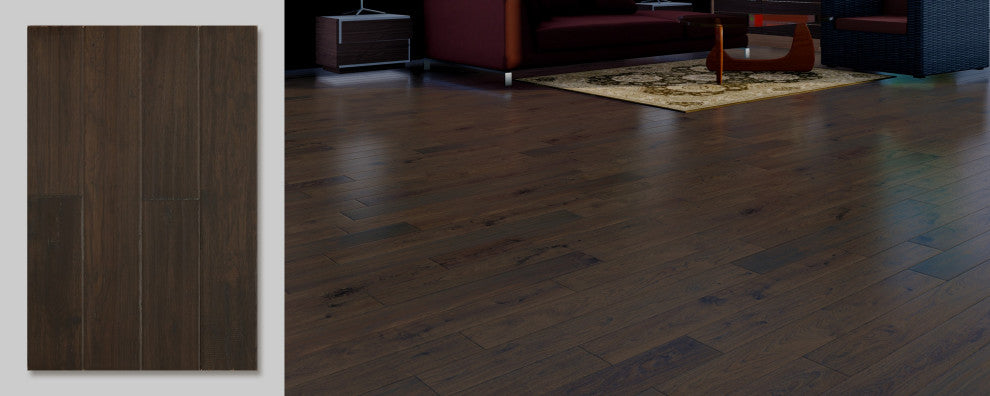Hickory Shadow Grey 1/2"X5"Xrandom Length Hardwood Flooring(26.24 Sqft/Box)