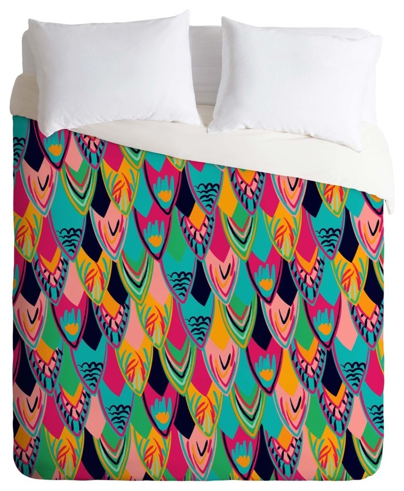Deny Designs Vy La Love Birds 1 Duvet Cover - Lightweight