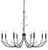Quoizel HEI5040 Heiress 8 Light 40"W Taper Candle Style - Matte Black