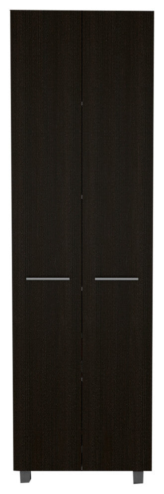 Pensacola Pantry Cabinet, Black Wengue