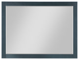 Maribella Rectangular Bathroom Wood Framed Wall Mirror, Classical Blue, 48"