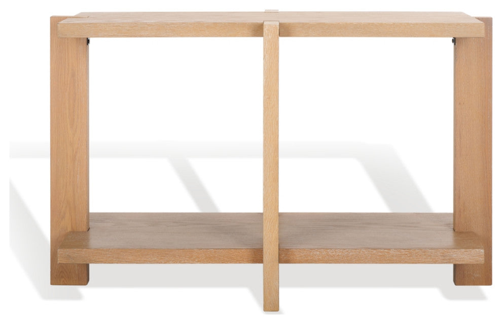 Safavieh Couture Quigley Rectangle Wood Console Table, Weathered Grey