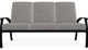 Belle Isle Cushion 3-Seat Outdoor Sofa, Graystone/Black