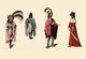 Flamboyant Medieval Costumes- Fine Art Giclee Print 24" x 36"
