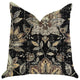 Noir Lotus Blossom Luxury Throw Pillow, 26"x26"