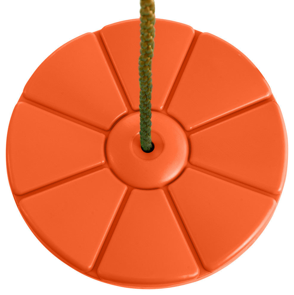 Swingan Cool Disc Swing With Adjustable Rope Fully Assembled, Orange