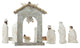 11-Piece Ivory Resin Nativity Figurine Set