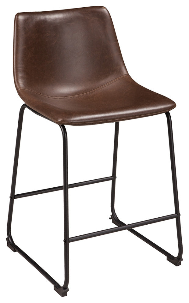 Upholstered Barstool, Set of 2, Brown