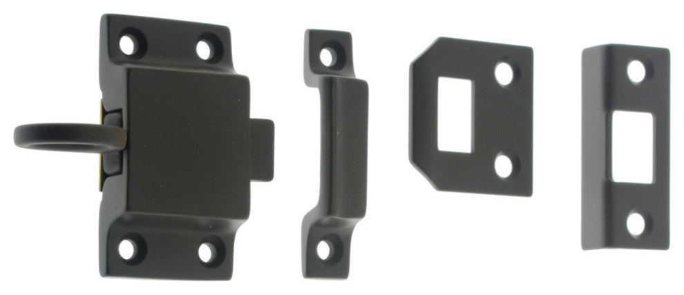 Genuine Solid Brass Transom Catch, Oil-Rubbed Bronze