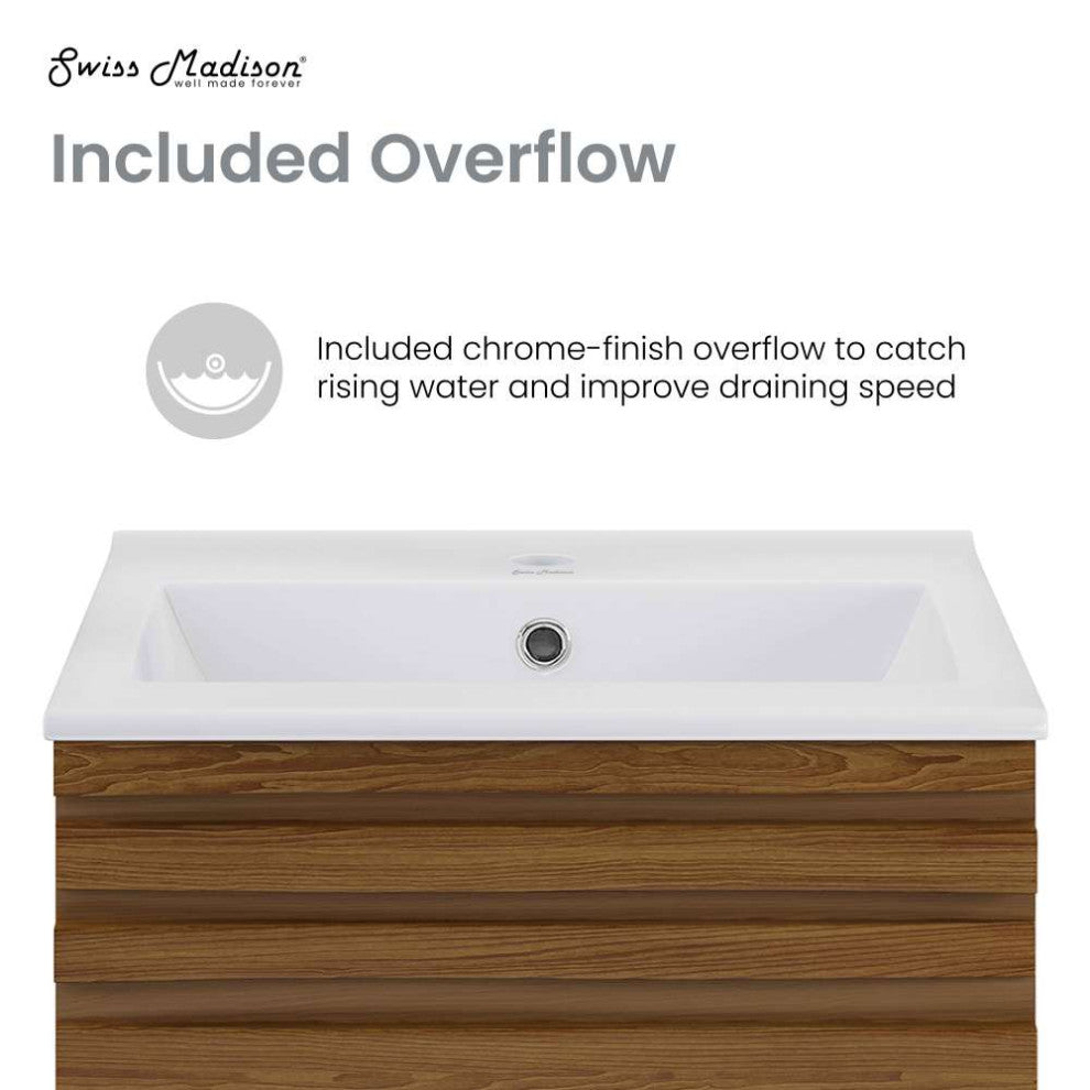 Cascade 18" Bathroom Vanity, Walnut