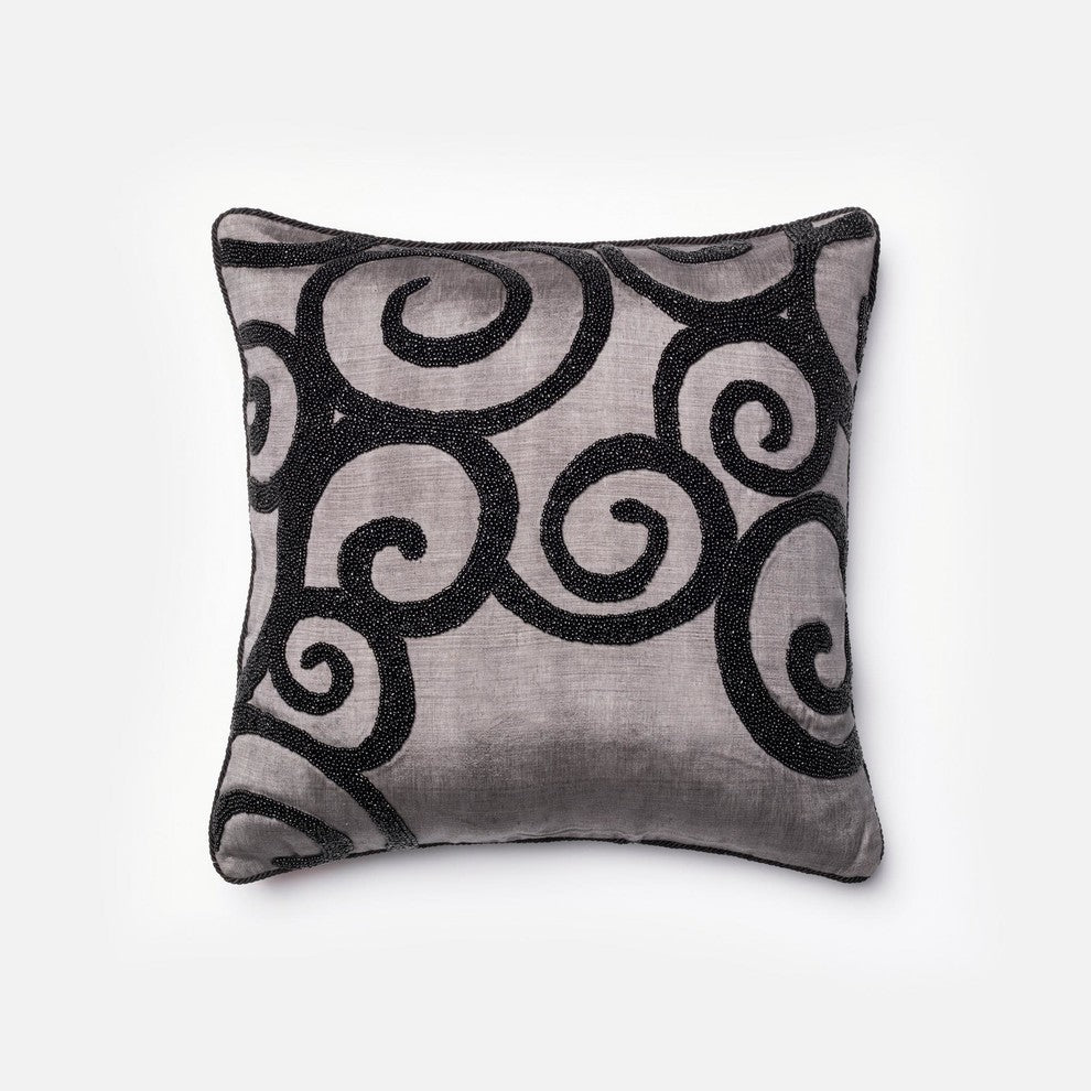 Loloi Inc. Pillow, Gray and Black, 18"x18"