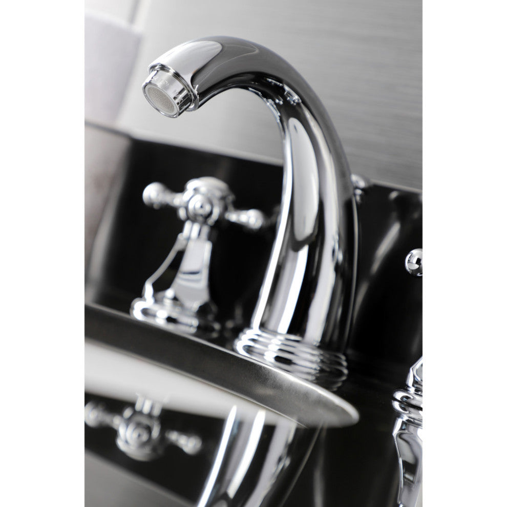 Kingston Brass KB4981BX Widespread Bathroom Faucet With Pop-Up Drain, Chrome
