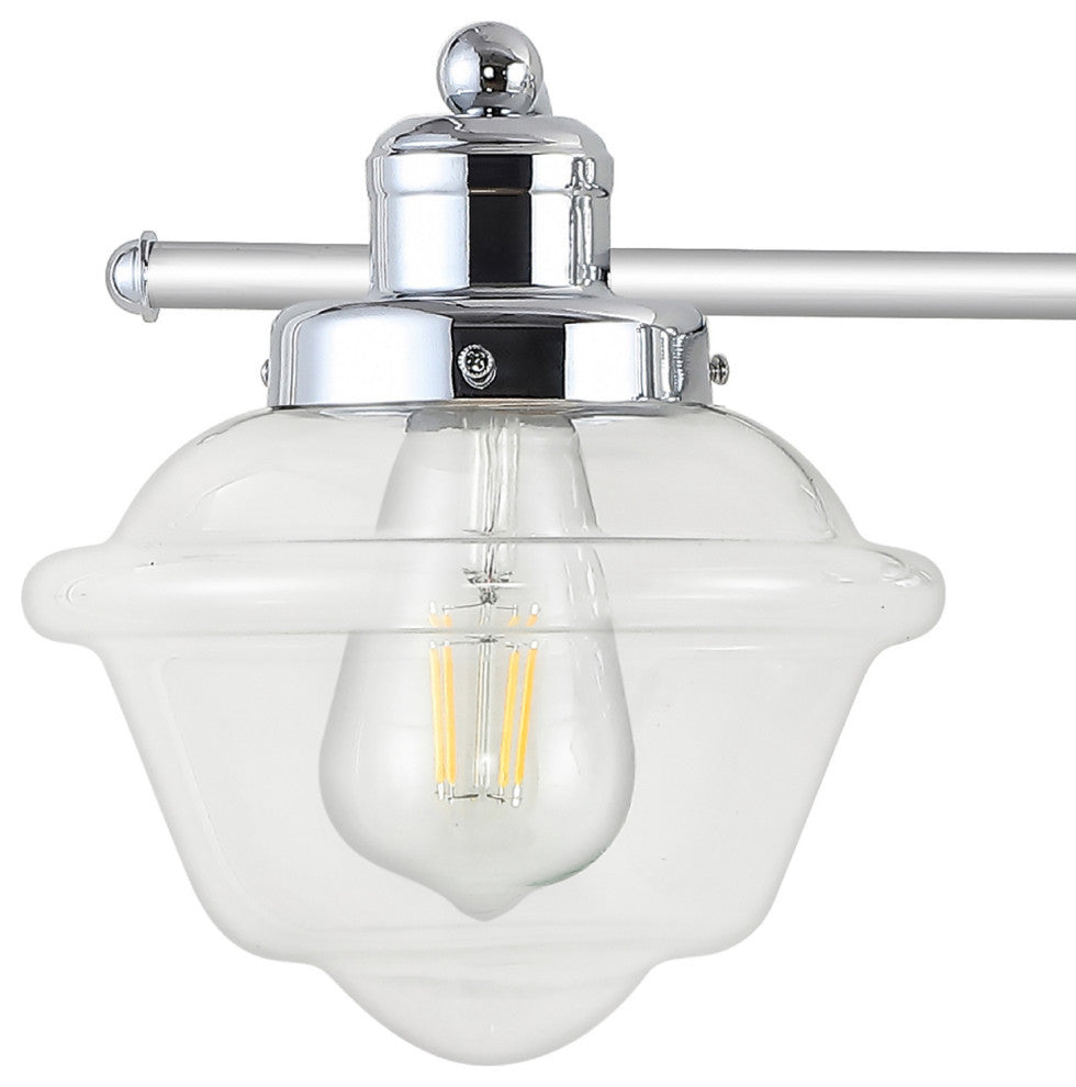 Orleans Iron LED Vanity Light, Chrome, 4 Bulb