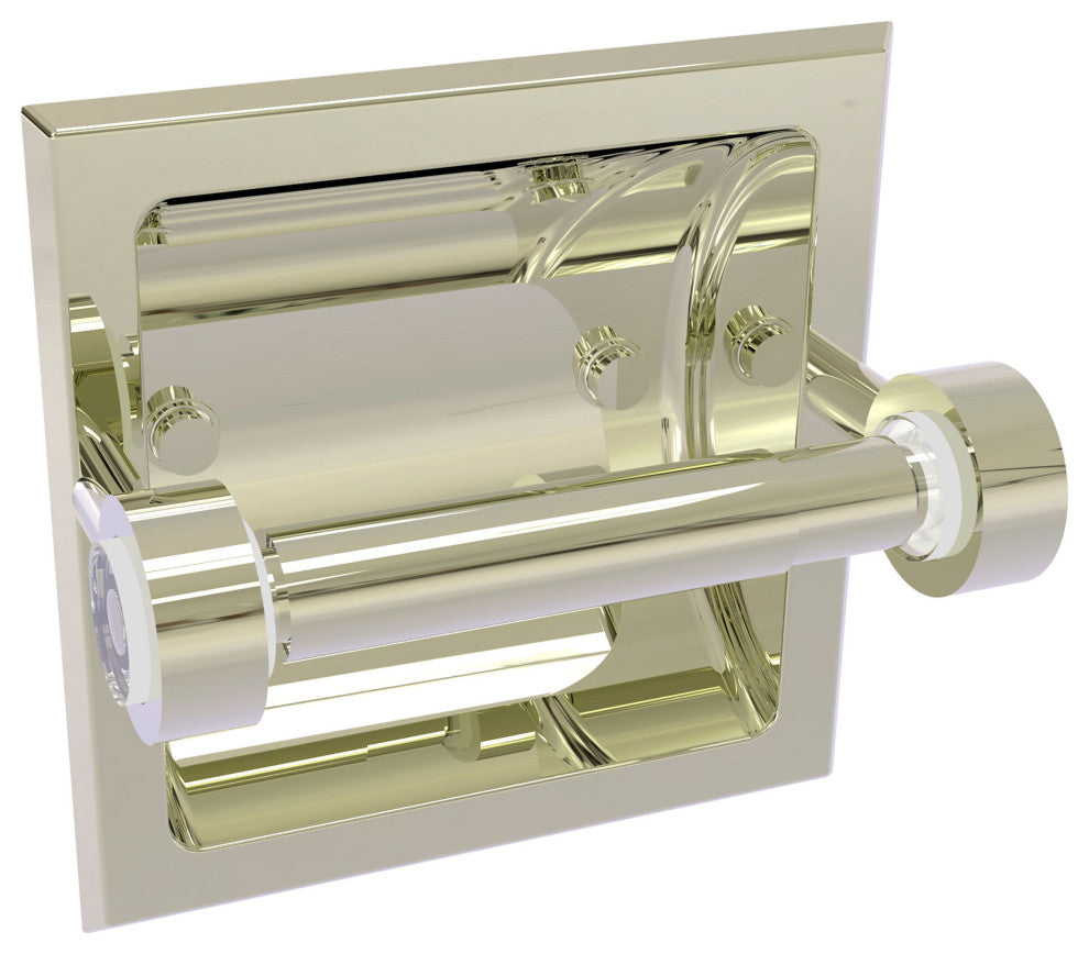 Clearview Recessed Toilet Paper Holder, Polished Nickel