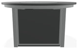 42" Marine Grade Fire Table with Propane Shelf, Graphite/Graphite