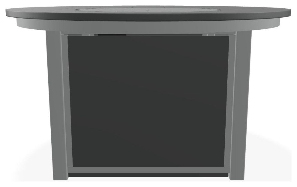 42" Marine Grade Fire Table with Propane Shelf, Graphite/Graphite