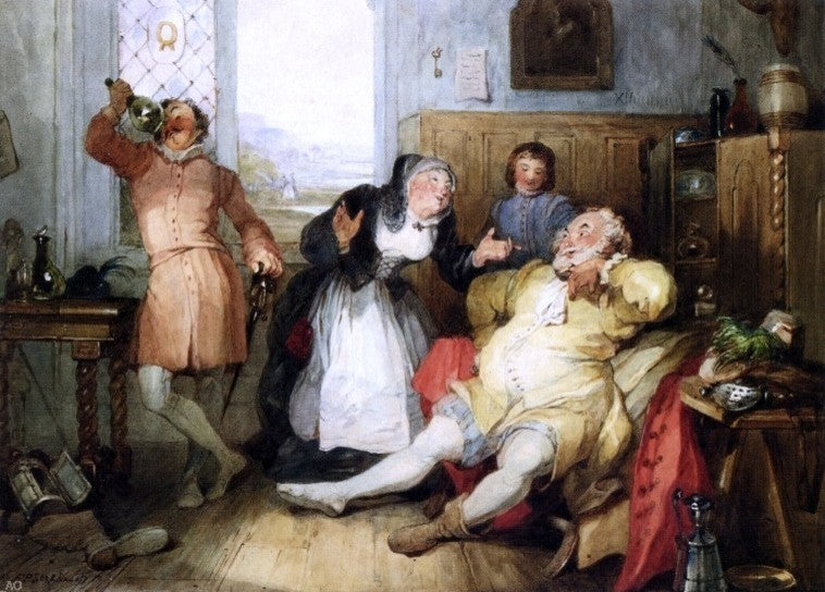 Francis Philip Stephanoff Falstaff and Mistress Wall Decal