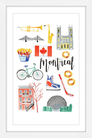 "Montreal Icons" Framed Painting Print