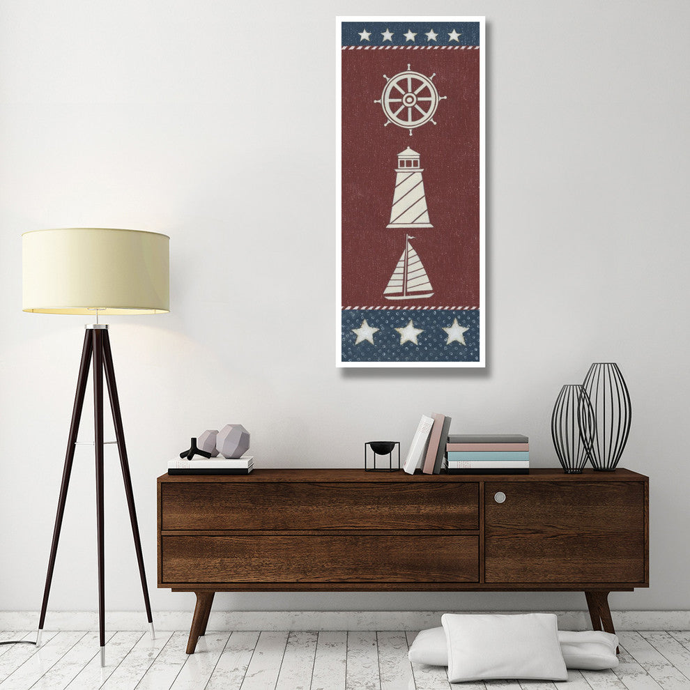 "Coastal Americana Panel II" Digital Paper Print by David Carter Brown, 26"x62"