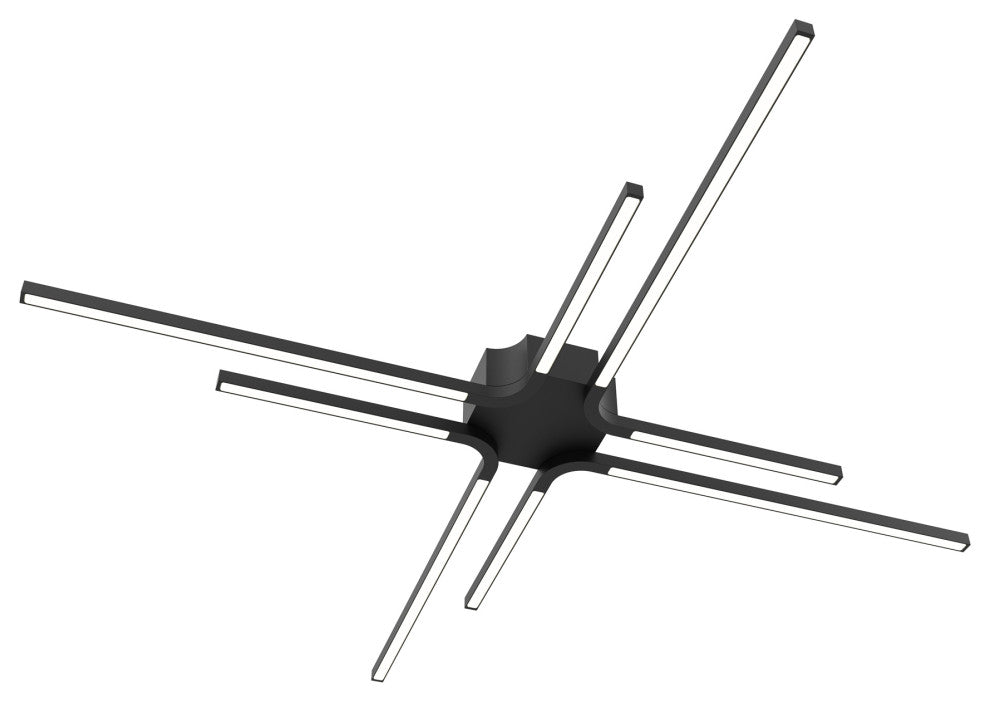 DALS Lighting Star Flat Flushmount, Black