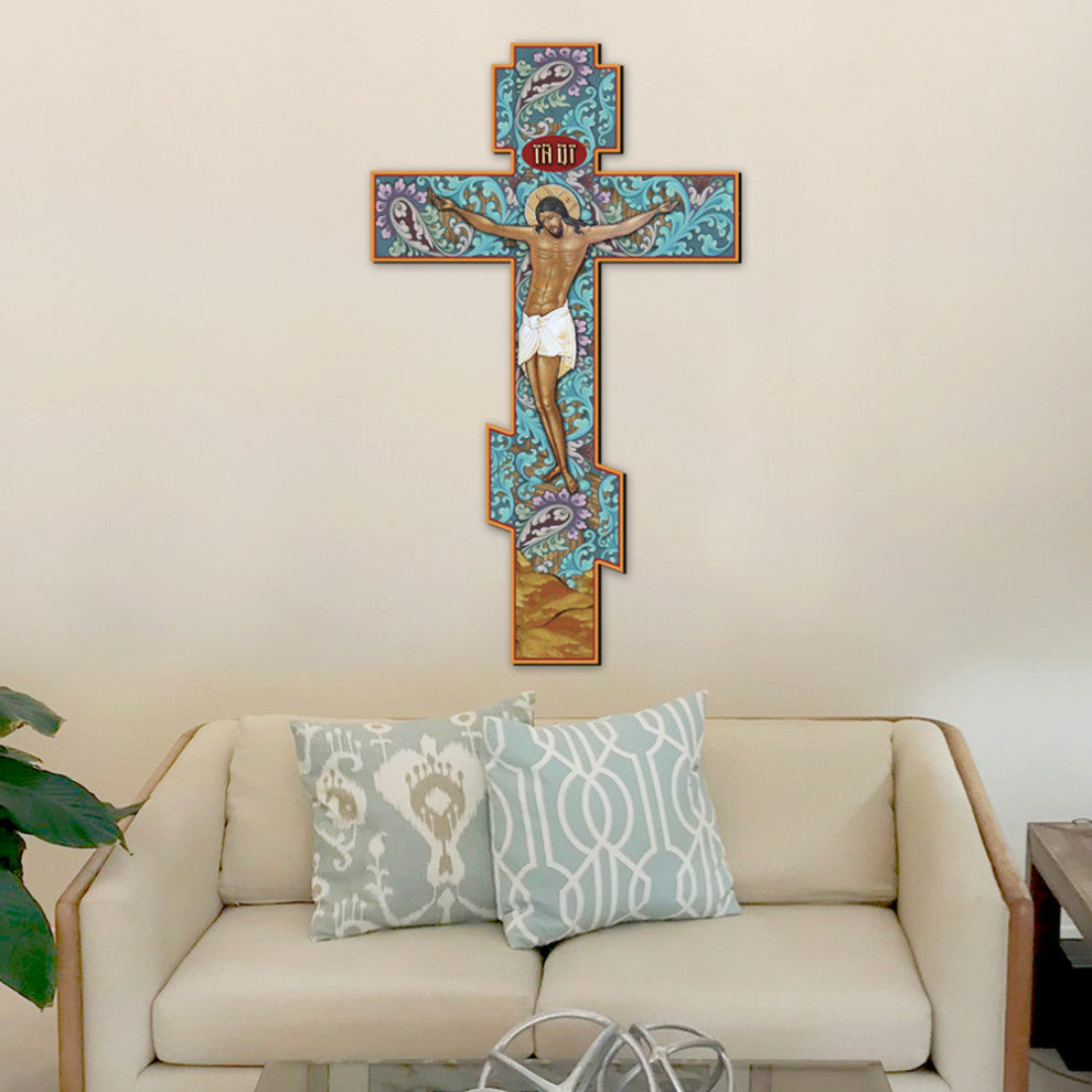 Gold plaited Wooden Cross