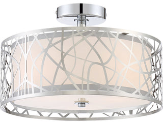 Abode 3-Light Semi-Flush Mount, Polished Chrome