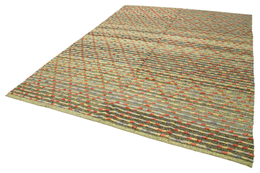 Rug N Carpet - Handwoven Turkish 8' 6'' x 11' 5'' Flatweave Wool Kilim Rug