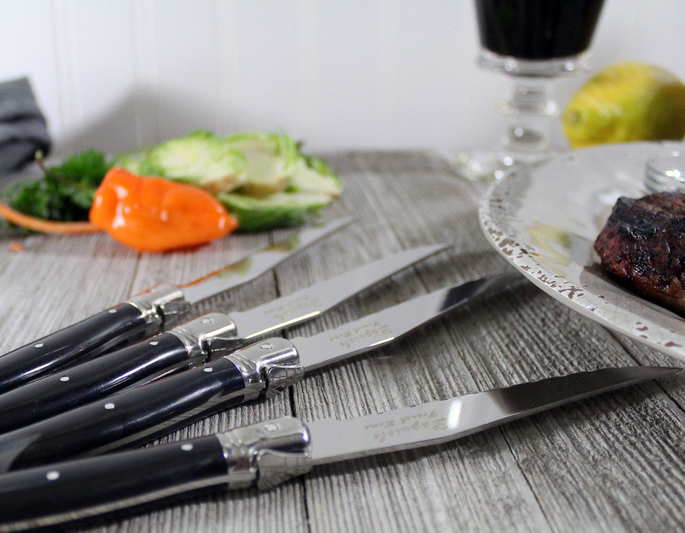 20 Piece Laguiole Flatware Set, Black Onyx
