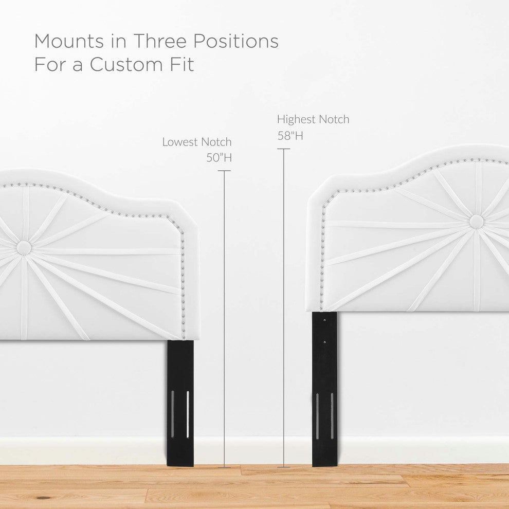 Headboard, King Size, Velvet, White, Modern Contemporary, Bedroom Master Suite