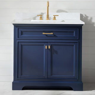 Milano Transitional Blue 36" Single Vanity