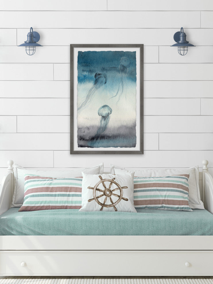 "Jellyfish Gather" Framed Painting Print, 20x30