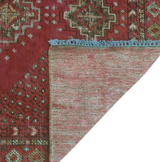 Vintage Distressed Wazhmah Red/Brown Runner, 3'5 x 6'3