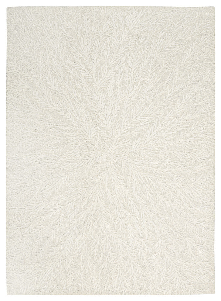 Michael Amini Ma30 Star 4' x 6' Ivory Modern Indoor Area Rug