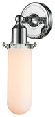 Centri 1-Light Sconce, Polished Chrome, Matte White