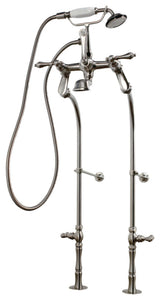 Kingston Brass CCK103T Vintage Floor Mounted Clawfoot Tub Filler - Brushed