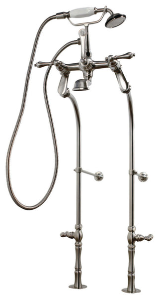 Kingston Brass CCK103T Vintage Floor Mounted Clawfoot Tub Filler - Brushed