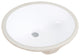 20" Oval White Finish Ceramic Undermount Vanity Sink