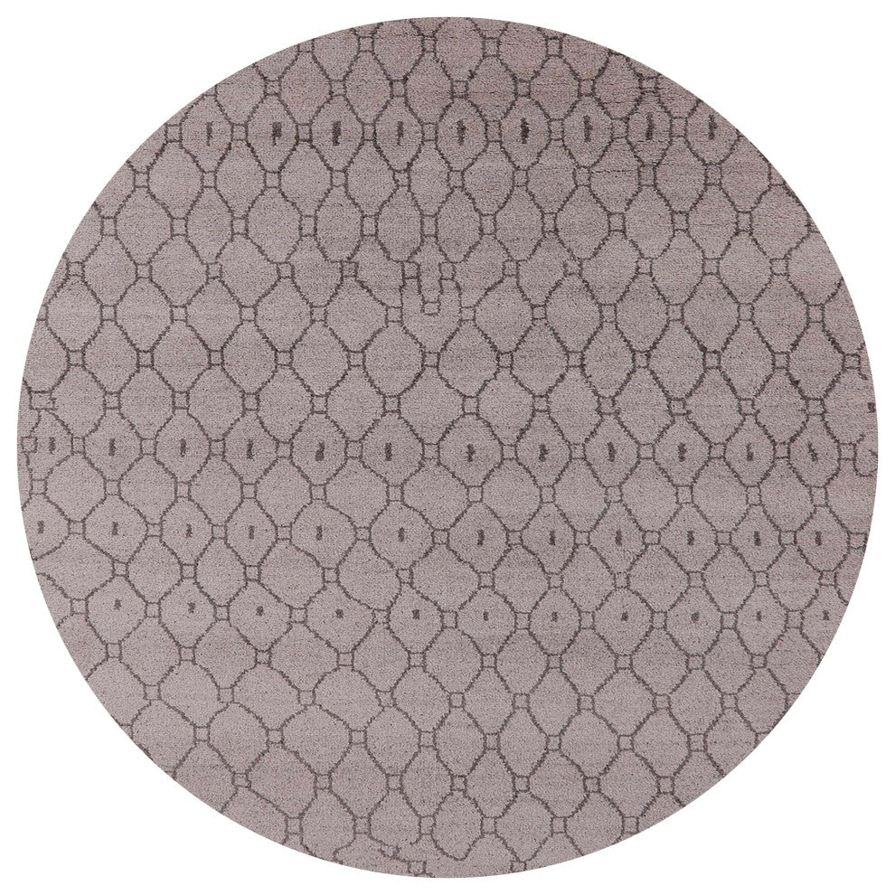 Ahgly Company Indoor Round Mid-Century Modern Area Rugs, 7' Round