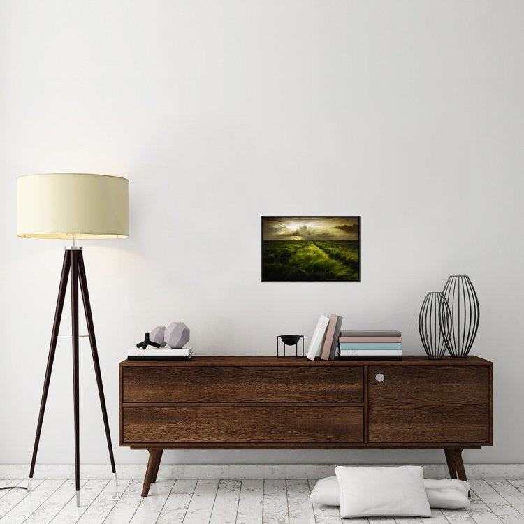 "Journey To The Fierce Storm" Framed Canvas Giclee by Sona Buchelova, 23x15"