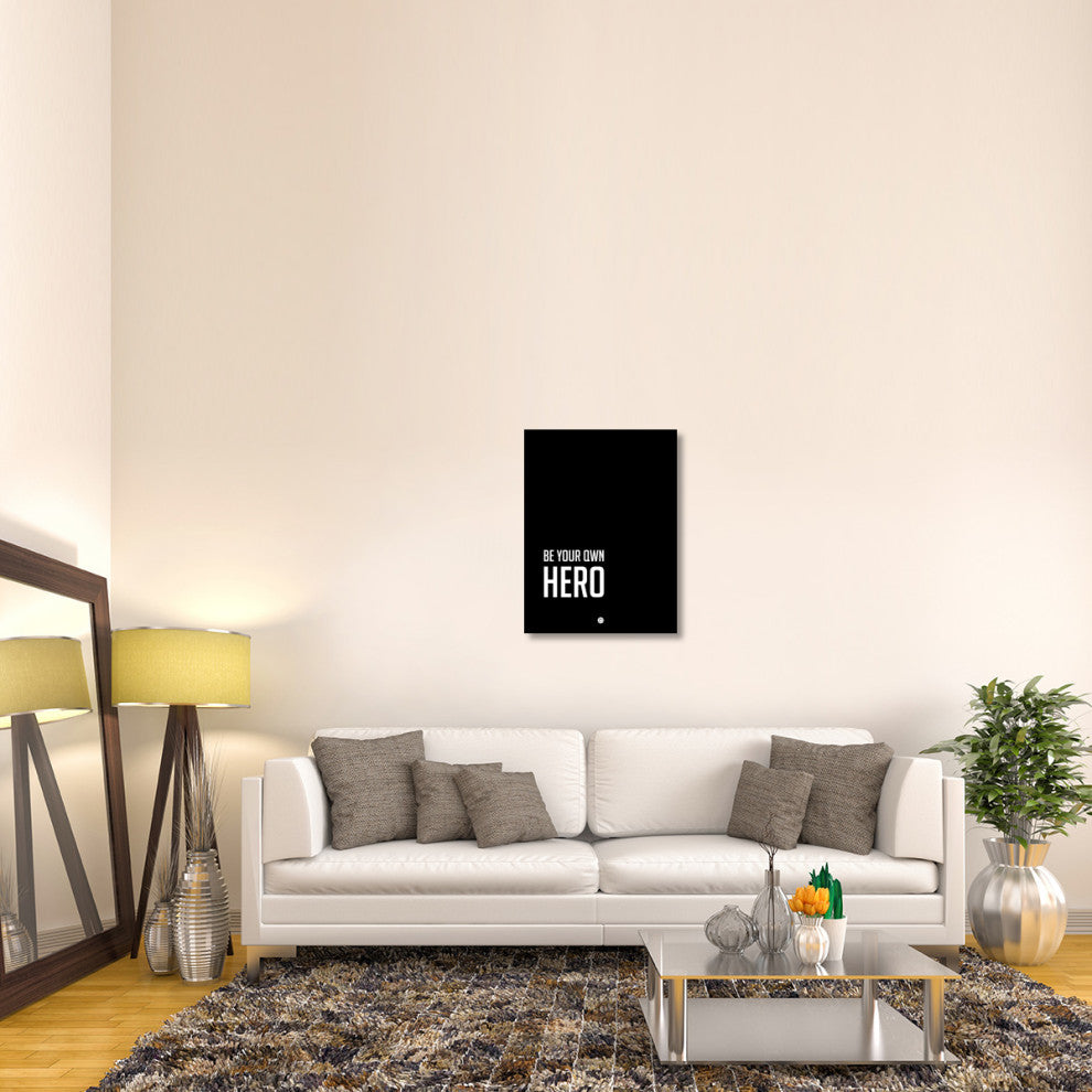 "Be Your Own Hero Poster Black" Fine Art Print