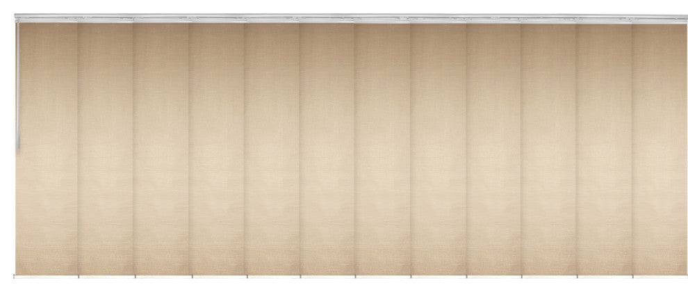 Osweald 12-Panel Track Extendable Vertical Blinds 140-260"W