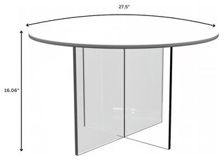 Valore Collection Acrylic Coffe Table With White Top