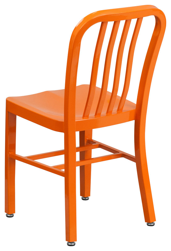 Orange Metal Indoor-Outdoor Chair